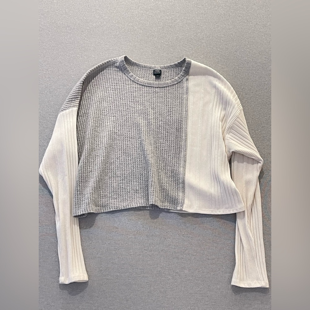 Wild Fable L Colorblock Waffle Knit Cropped Top | Trendy Streetwear